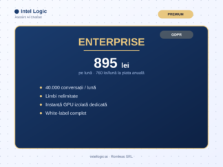 Chatbot AI Enterprise — Soluție Dedicată