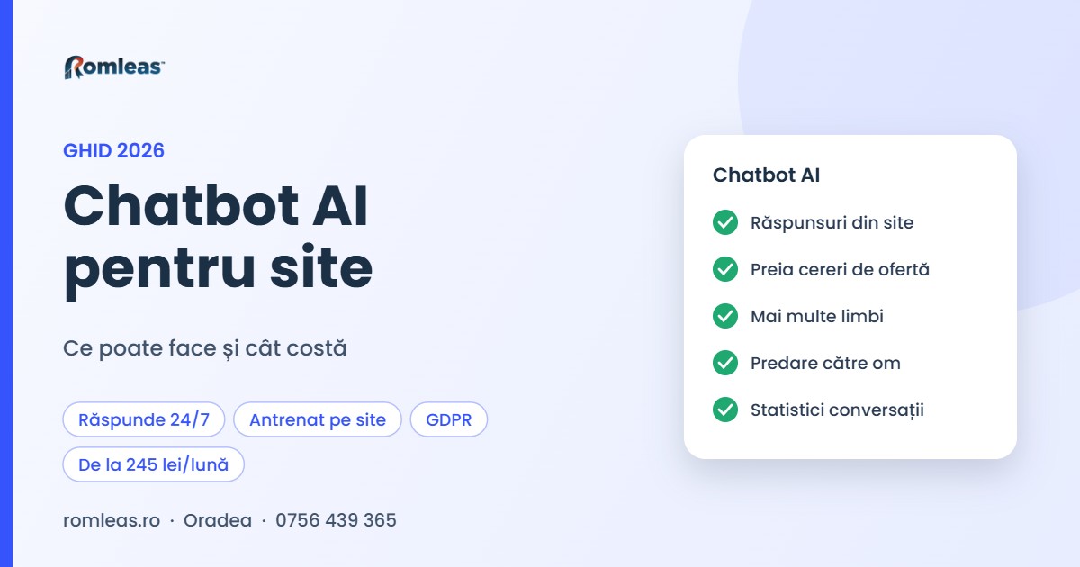 Chatbot AI pentru site: ce poate face și cât costă – Romleas